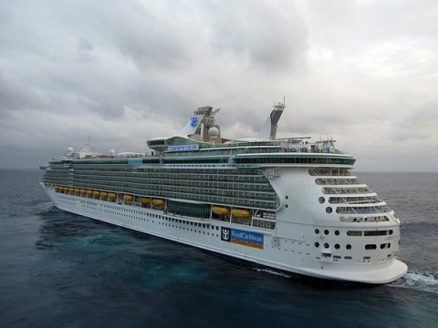 Royal Caribbean Liberty of the Seas - Near Collision - Angela II Fishing Boat